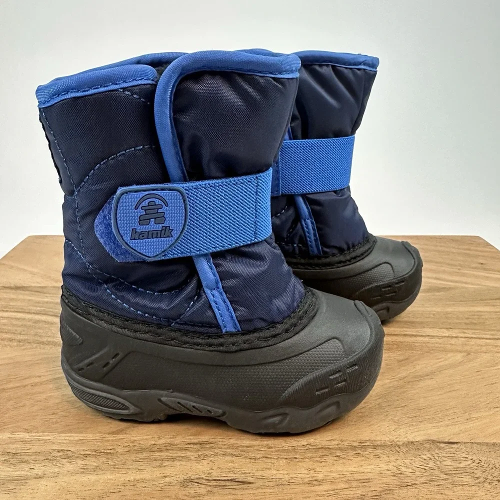 New Kids Kamik Snowbug 5 Insulated Faux Fur Lined Waterproof Snow Boots Size 5 C